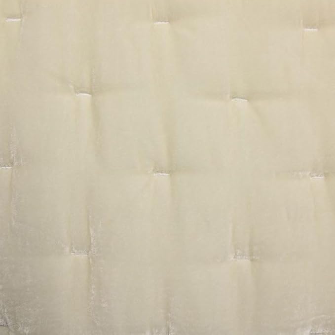 HiEnd Accents Stella Faux Silk Velvet Pillow Sham, King, 21x34 inch, Stone, Romantic Western Modern Traditional Style Luxury Bedding