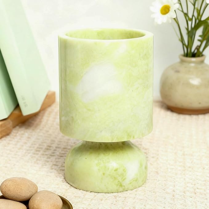 Vintage Marble Pillar Candle Holder, Natural Marble Candlestick Holder, French Centerpieces for Table, Elegant Marble Home Decor for Anniversary Weddings Valentine's Day