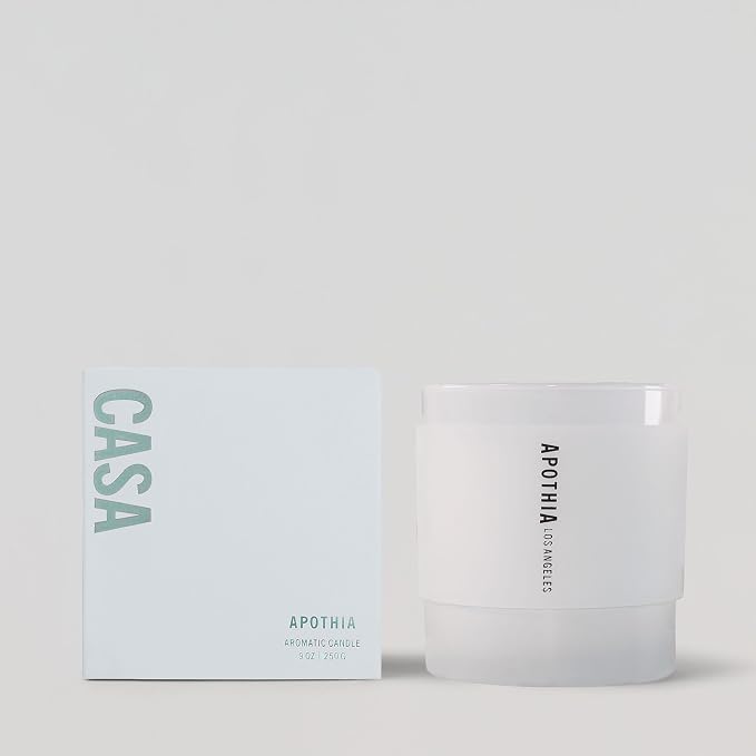 APOTHIA - Casa Candle | Fresh Casablanca Lilies | Award Winning Scented Candles with Premium Soy Wax Blend I 60 Hour Long Burning I 9 oz I Small Batches for Luxury Quality in Decorative Jar