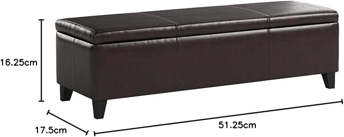 Christopher Knight Home Glouster PU Storage Ottoman, Brown