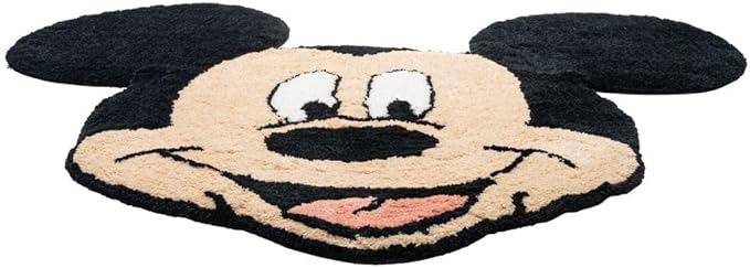 Jay Franco Disney Mickey Mouse Plush Fluffy Accent Rug - 4 x 3 ft Area Rug for Kids Bedroom or Living Room Decor