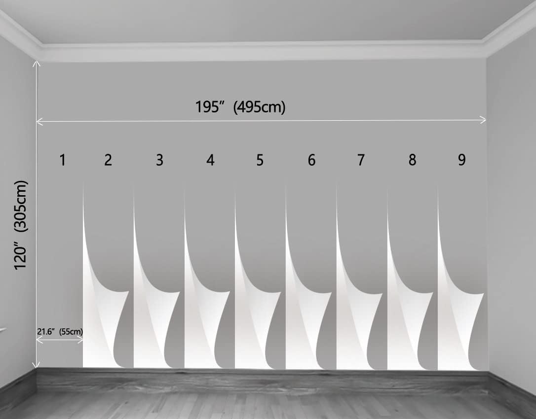 Animals Forests Birds Nature Landscapes Wall Mural, Hazy Mountains Wallpaper for Interior Background Wall Decoration(Not Peel and Stick)