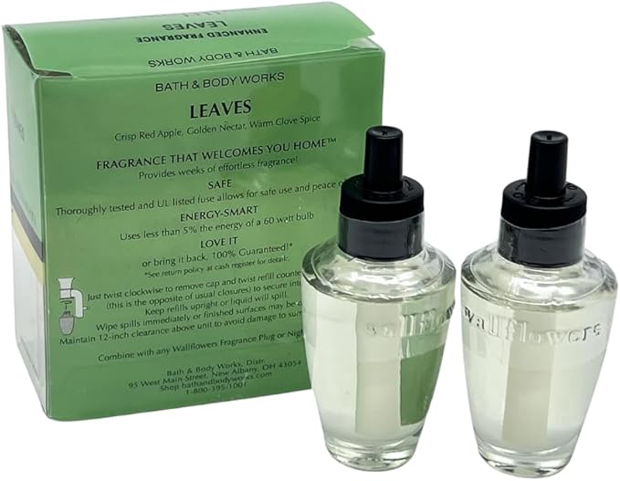 Bath & Body Works Slatkin WallFlower Bulb Refills - Leaves - Two Boxes, Four Bulbs!