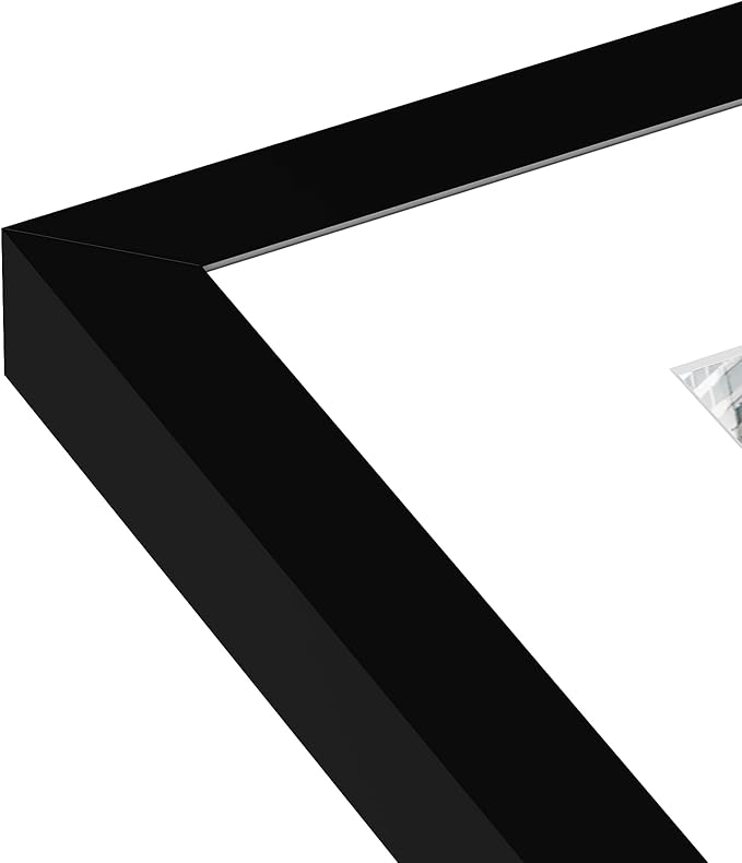 PEALSN 24x36 Poster Frame Set of 6, Display Pictures 20 x 30 with Mat or 24 x 36 without Mat, Poster Frames 24 x 36 inches for Wall Mounting Display, Black.