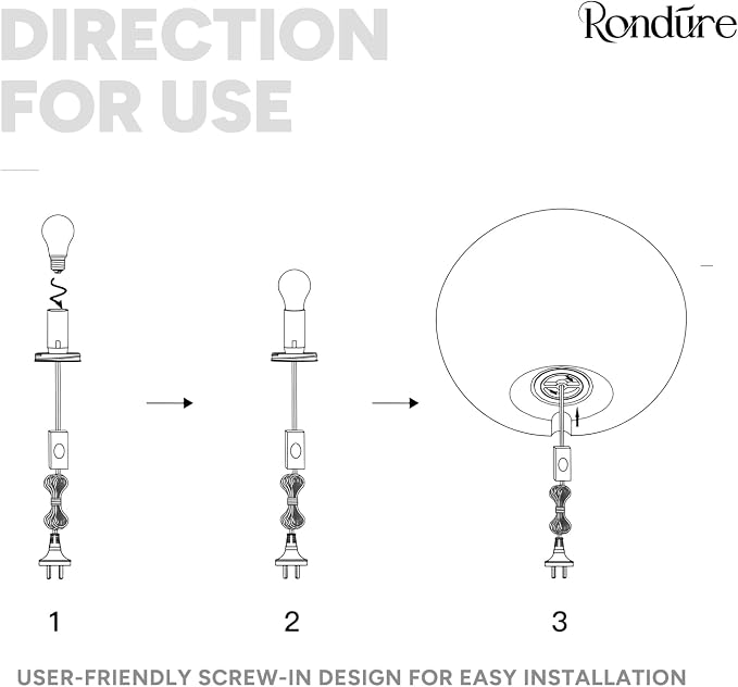 RONDURE 10.4" Modern Ceramic Table Lamp, Fully Dimmable Bedside Lamp for Bedroom Living Room Nightstand, White Translucent Ceramic Shade, Warm Ambient Decorative Corded Lighting, Bulb Included
