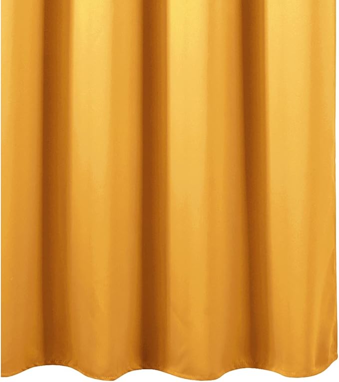 LEMOMO Yellow Thermal Blackout Curtains/38 x 63 Inch/Set of 2 Panels Room Darkening Curtains for Bedroom