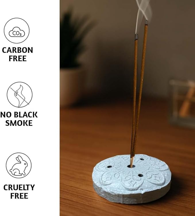 Folkulture Incense Sticks with Holder (100 Sticks)| Frankincense Incents Stick for Meditation, Relaxation, Gifts | No Charcoal,Organic,Non Toxic, 45 Mins, Slow Burning Insence-Sticks - Yoga Inspired
