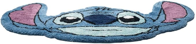 Jay Franco Disney Lilo and Stitch Plush Blue Fluffy Accent Rug - 4 x 2 ft Area Rug for Kids Bedroom or Living Room Decor