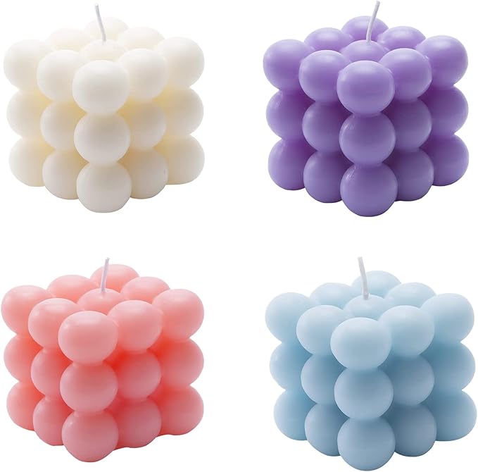 Bubble Candle - Cube Soy Wax Candles, Home Decor Candle, Scented Candle Set 1 Pieces, Home Use and Gifting (Purple) Christmas Gifts