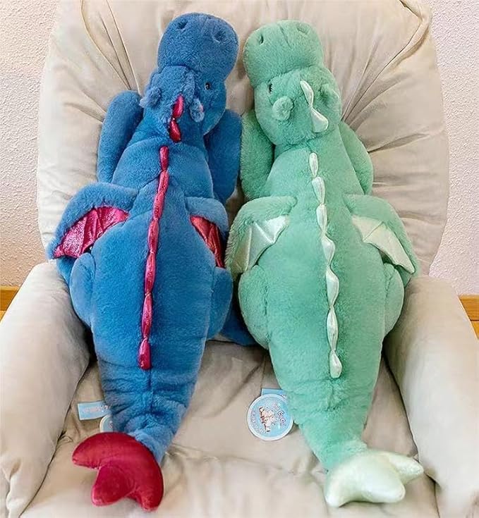 ARELUX Giant 50in 3Lb Big Green Dragon Large Stuffed Animals Cute Plush Toy Fuzzy Jumbo Dinosaur Pillow Plushies with Wings Cuddly Soft Pterosaur Plushie for Friends Family Member