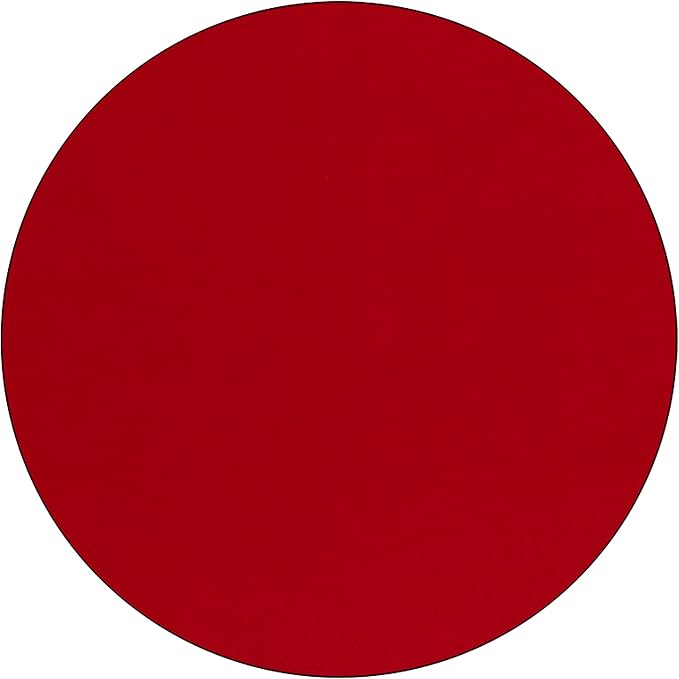 Flash Furniture Wren 42'' Round Red Thermal Laminate Activity Table - Height Adjustable Short Legs