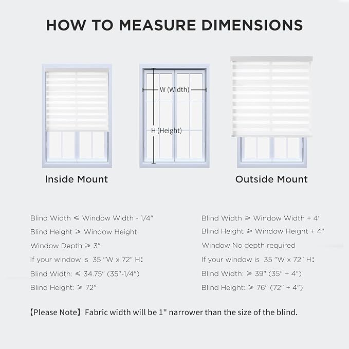 Joydeco Cordless Zebra Blinds (Pro), Dual Layer Light Control Zebra Blinds for Windows, Light-Proof Aluminum Cover, Free-Stop Roller Shades for Home & Office (White, 20" W x 48" H)