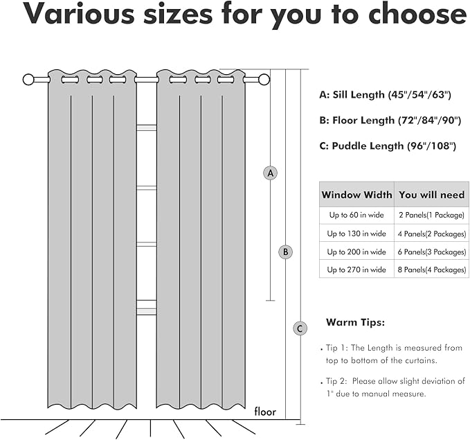 MIULEE Linen Textured Curtains for Bedroom Solid 100% Blackout Thermal Insulated Chambray Blue Grommet Room Darkening Curtains & Drapes Luxury Decor for Living Room Nursery 52 x 54 Inch (2 Panels)