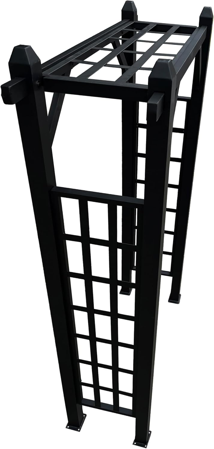 Black Modern Aluminum Garden Arbor Arch