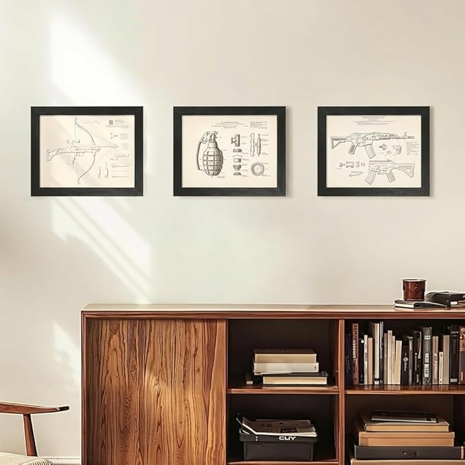 PETAFLOP Wooden 8.5x11 Picture Frame Black Certificate Frames Wall Tabletop Display Horizontally or Vertically, 7 Pack