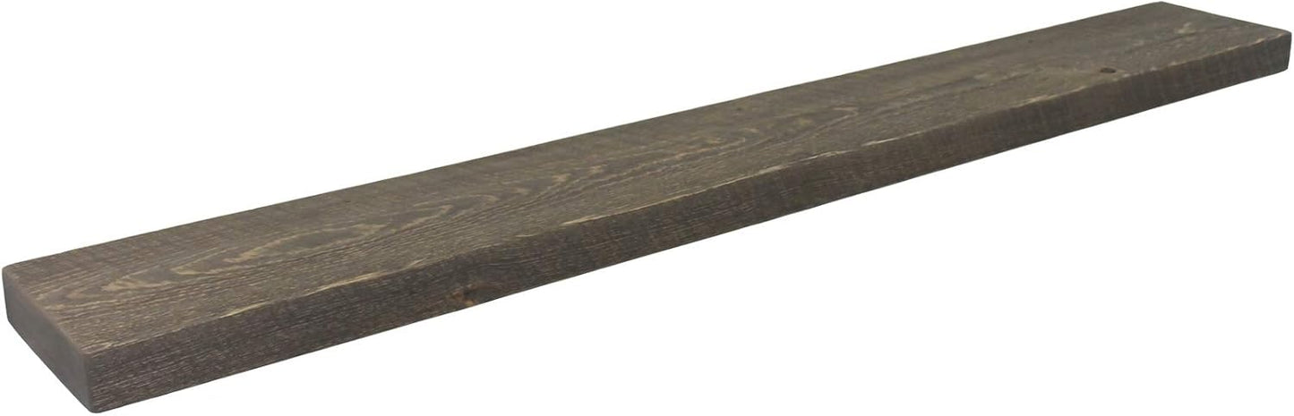 joelsantiques 60 Inch Wooden Floating Shelves for Wall - 60x8x2 in - Made of Natural Wood - Long Wall Shelves for Bedroom - Perfect for Living Room, Kitchen - Made in USA - Gray