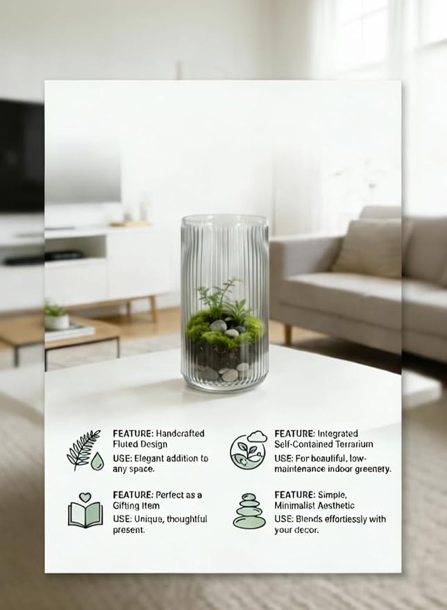 Serene Spaces Living Clear Pleated Glass Votive Holder, Decorative Centerpiece for Wedding, Christmas, Thanksgiving, Party, Dining Table, Living Room, Home Décor, Measures 11" Tall