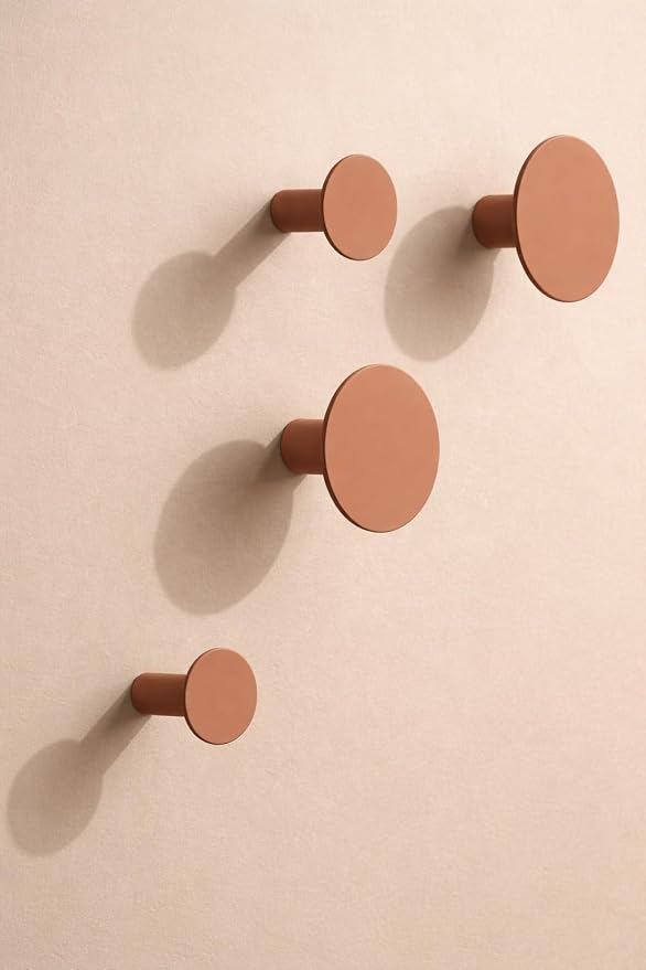 Blomus Set of 4 Wall Hooks Ponto Coat Hooks Round in 4 Colours (Tradewinds)