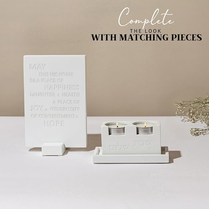 Cube Luxury Candle Holder Set – Modern Décor for Living Room & Dining Table - White