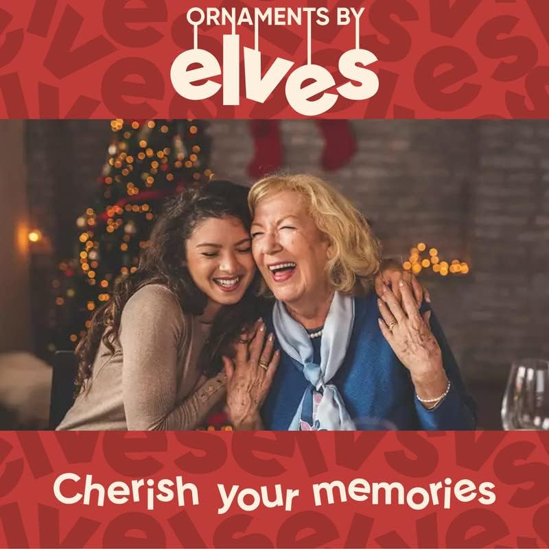 3D Gnomes Family of 6 Ornament 2025 Personalized Family Christmas Ornaments 2025 | Santa Hat Scandinavian Personalized Tree Ornaments for Grandchildren Siblings & Grandkids of Six Ornament Snowflakes