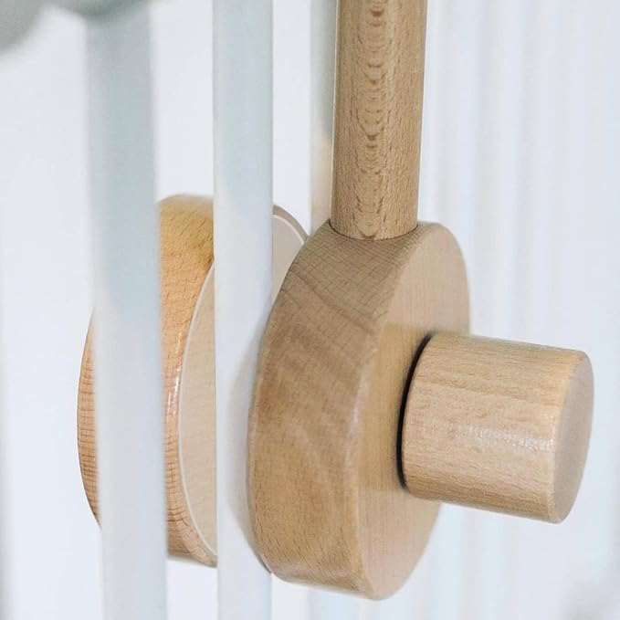Crib Mobile Arm - 360° Adjustable Wooden Baby Mobile Hanger for Crib (31 inch, 100% Natural Beech Wood) - Strong Anti Slip Attachment - Nursery Décor for Boys, Girls
