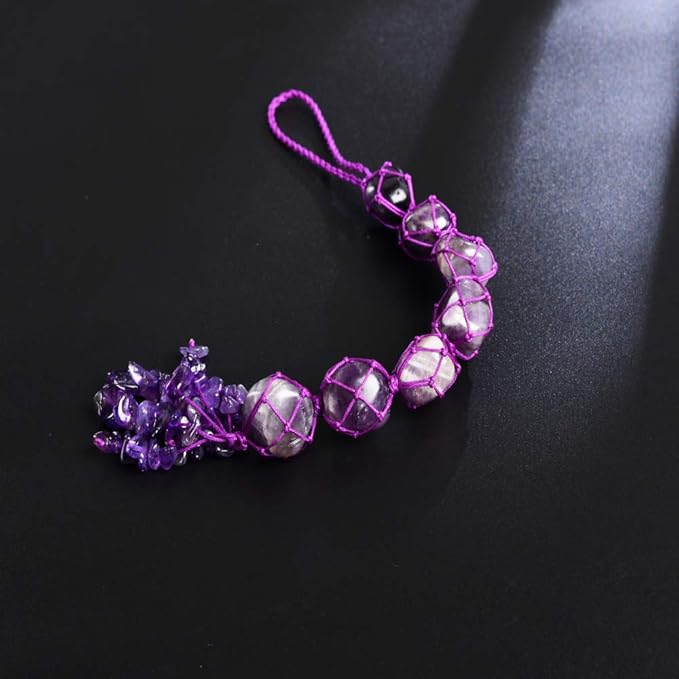 Healing Crystals Home Interior Decoration Car Hanging Ornaments Good Luck Home Window Decoration for Reiki Healing Good Luck Feng Shui (Amethyst)