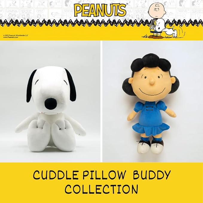 Peanuts Snoopy Plush Cuddly Cuddle Pillow, Super Soft & Cozy, 19" Tall, (Officially Licensed Product) by Franco Collectibles