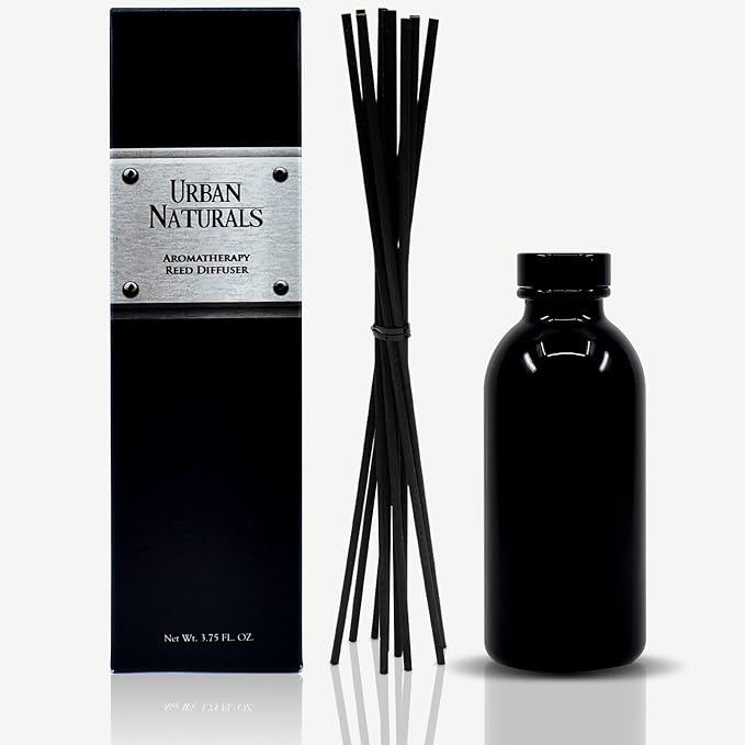 Urban Naturals Rouge '54 Reed Diffuser Set | Saffron, Jasmine, Amber and Woods | Aromatic Home Fragrance | Made in the USA