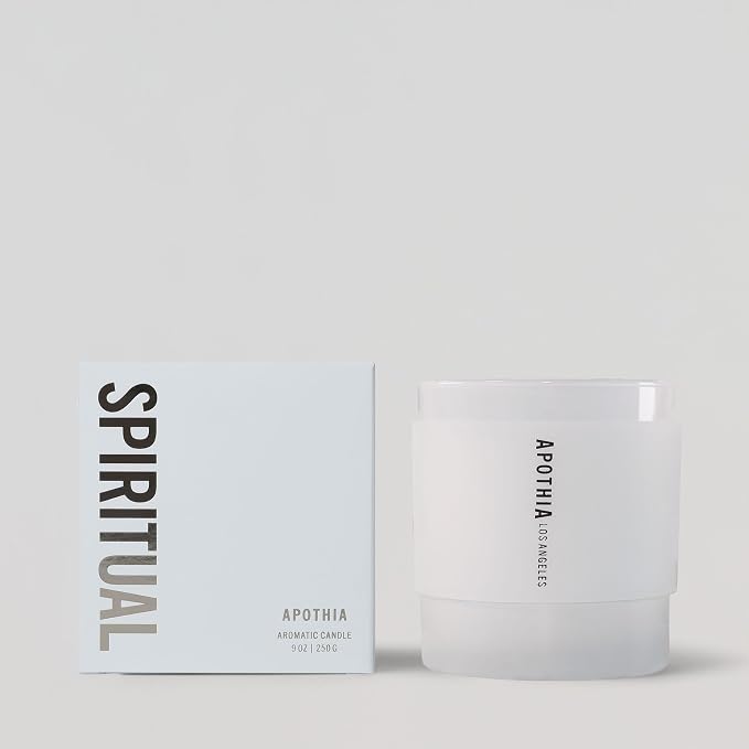 APOTHIA - Spiritual Candle | Sandalwood & Mint | Award Winning Scented Candles with Premium Soy Wax Blend | 60 Hour Long Burning | 9 oz | Small Batches for Luxury Quality