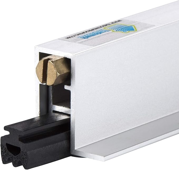 Automatic Door Seal - Exterior Door Seal Bottom Strip Sweep - Professional soundproofing Door Solution and Draft Stopper- Narrow Profile - 36" Inches Cutable to Up to 30" Inches.