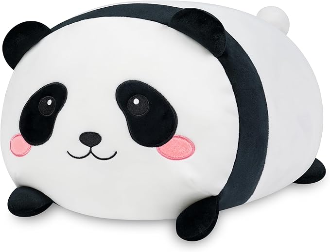Panda Plush, Stuffed Animal Set with 4 Baby Pandas, Soft Stuffed Toy Pillow, Cute Birthday for Kids Boys Girls