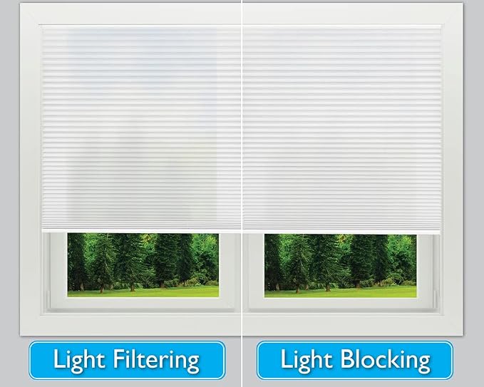 Redi Shade No Tools Easy Lift Trim-at-Home Cordless Pleated Light Filtering Fabric Shade Gray, 36" W x 64" L, (Fits Windows 19 in - 36 in)