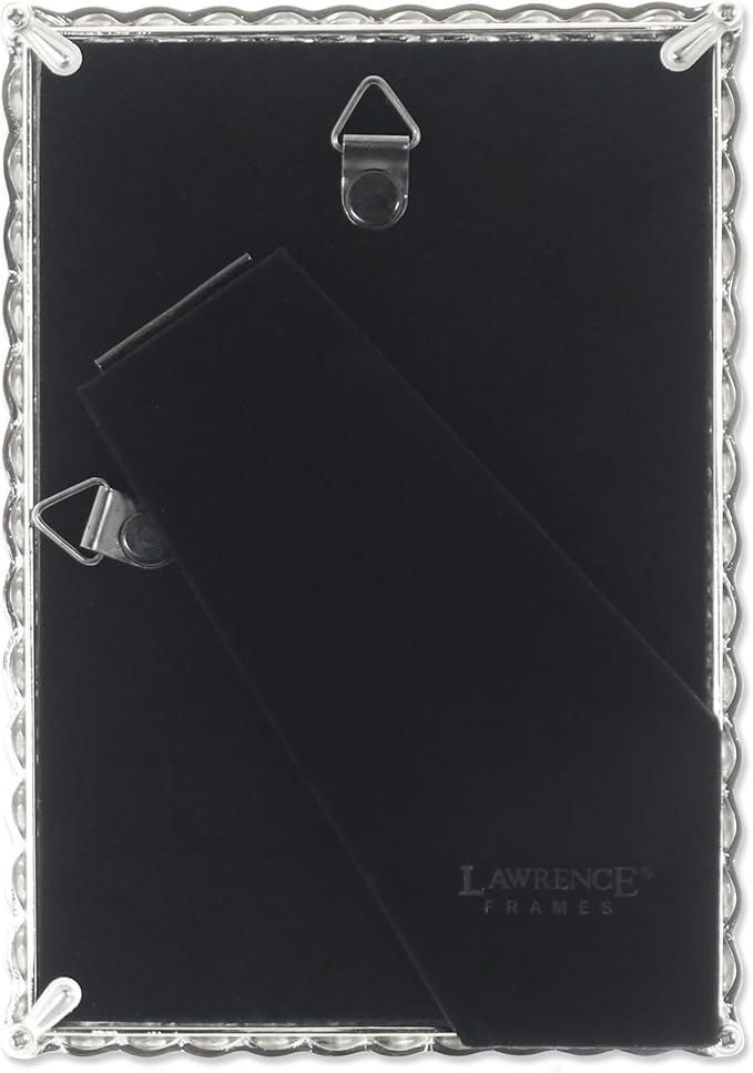 Lawrence Frames Rope Design Metal Frame, 4x6, Silver