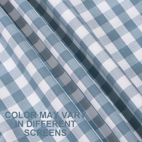 CARRIE HOME Light Blue Farmhouse Buffalo Plaid Pillow Covers 18x18 Set of 2 Patio Outdoor Decor Neutral Checkered Pillow Covers 18 x 18, Blue and White Gingham