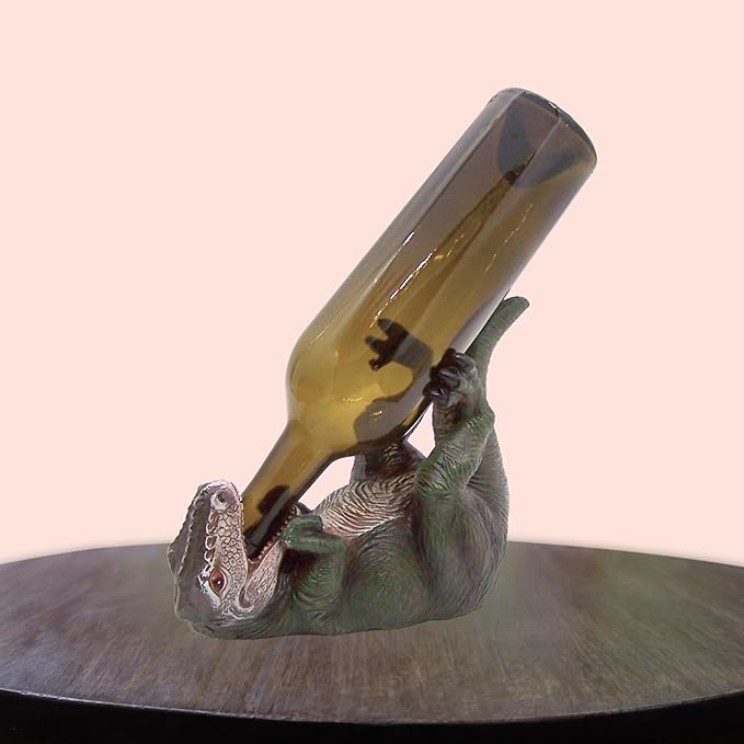 Wowser Unique T-Rex Wine Bottle Holder - Home Bar Decor & Wine Organizer