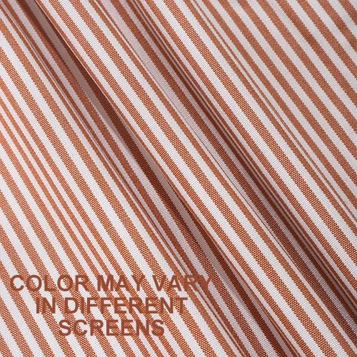 CARRIE HOME Burnt Orange Fall Striped Pillow Covers Boho Outdoor Throw Pillows 18x18 Set of 2 Fall Home Farmhouse Decor for Couch Sofa Bed