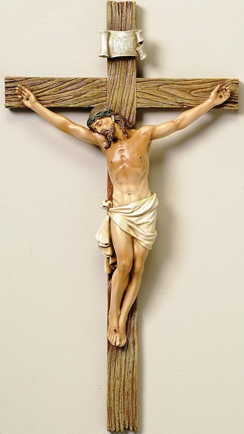 Joseph's Studio by Roman, Renaissance Collection, 13.75 Inch Crucifix, Jesus on the Cross, Religious Home Decor, Catholic Gift
