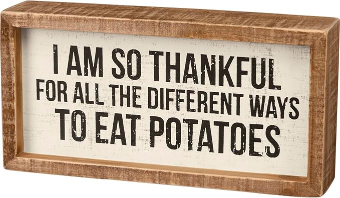 Primitives by Kathy Rustic Farmhouse Decor - Inspirational Wall Art, Wooden Table/Shelf Decor, Boho Kitchen Accessories 5”x7”