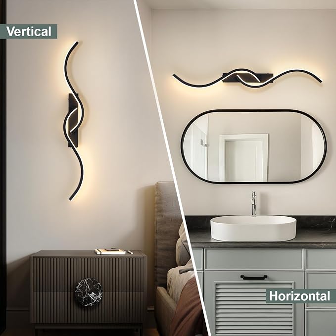 Rechargeable Wall Sconces, Battery Operated LED Wall Lamp, Wireless Wall Sconce 3000K-6500K Dimmable, Cordless Not Hardwired Modern Wall Lighting for Bedroom Living Room Hallway, 39.37 inch