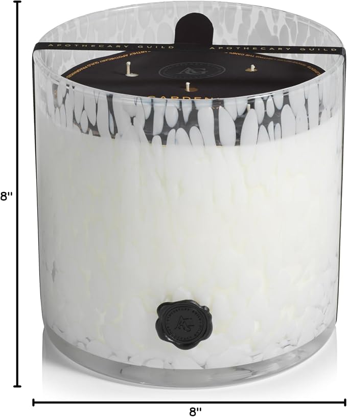 Zodax Apothecary Guild Scented Opal Glass Jar Candle - 128 oz/5-Wick - Gardenia