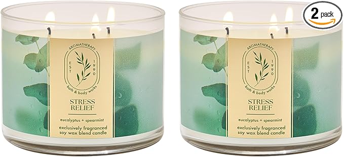 Bath & Body Works Eucalyptus Spearmint 3-Wick Candle 2-Pack