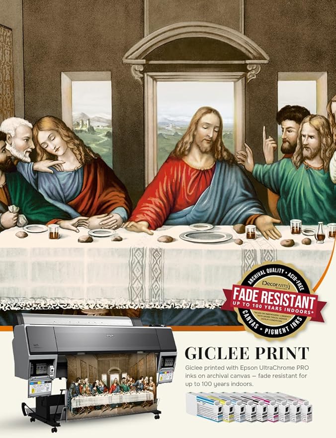 DECORARTS -The Last Supper, Leonardo da Vinci Classic Art Reproductions. Giclee Canvas Prints Wall Art for Home Decor 24x12
