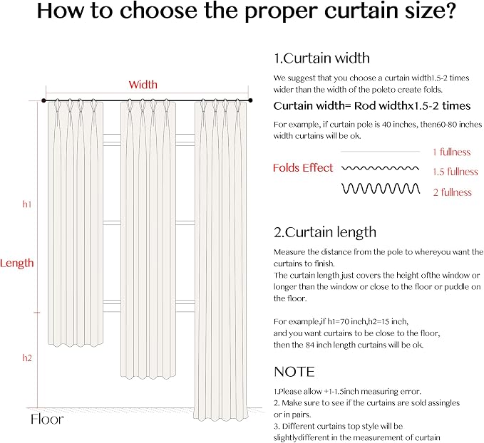 THREE GIRLS Floral Pinch Pleated Light Filtering Curtains 95 Inches - Printed Linen Blend Drapes for Living Room, Bedroom, Dining, Modern Farmhouse with Hooks, 2 Panels Set, 40" W x 95" L Yellow
