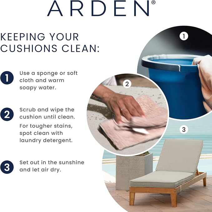 Arden 20x19 Luxury Foam Outdoor Double Welted Round Back Seat Cushion, Made with PROFOAM, Performance Fabric, Rain-Proof, Fade Resistant, Heathered Charcoal Woven Solid