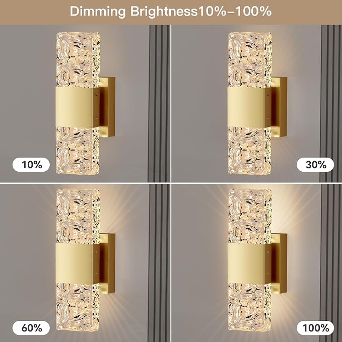 camuucci Battery Operated Wall Sconce Rechargeable Battery Powered 12000mAh Wall Light Indoor Not Hardwired Wall Lamp Fixtures for Bedroom Living Room 2Pack
