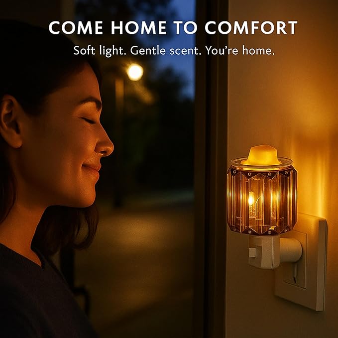 MeplLivs Warmers Pluggable Fragrance Warmer- Decorative Plug-in for Warming Scented Candle (Golden)