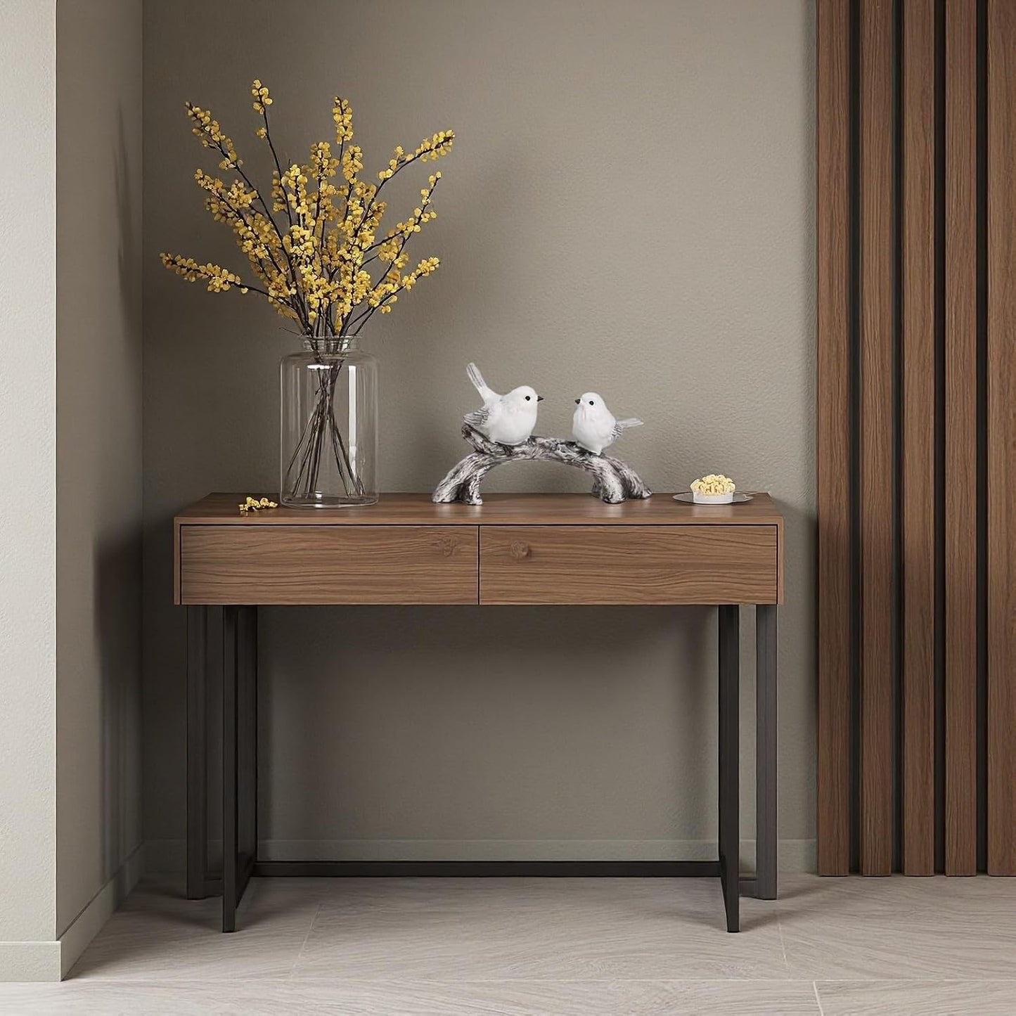 Resin Love Birds on Branch - 9.8 Inch Couple Bird Statue, Romantic Home Decor Gift for Valentine's Day, Wedding, Anniversary - Desk, Shelf, Bedroom, Office and Garden Decor