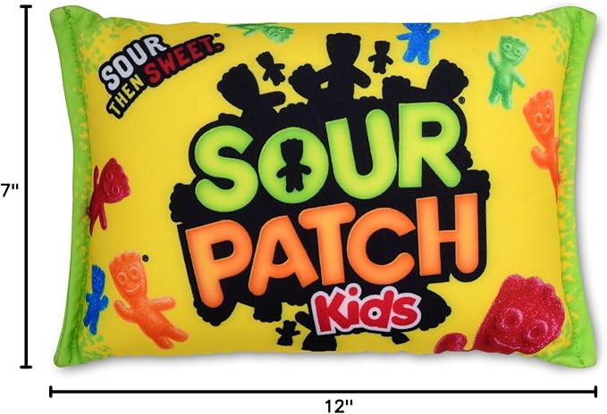iscream Sour Patch Kids Package Photoreal Print 12" x 7" Microbead Mini Accent Pillow
