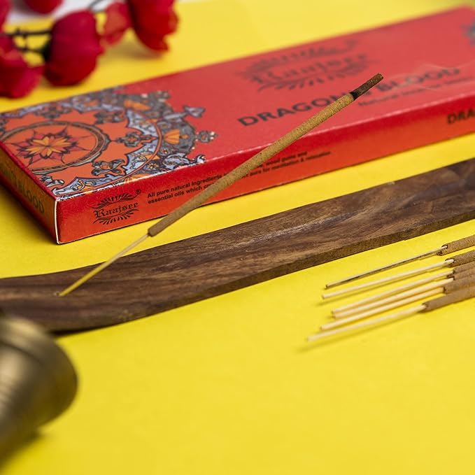 Dragon Blood Incense Sticks, 100%-Natural Charcoal Free Organic Non Toxic Clean Burning Handmade Insence Sticks 100 gm Pack, Meditation Gifts – Spritual Cleansing