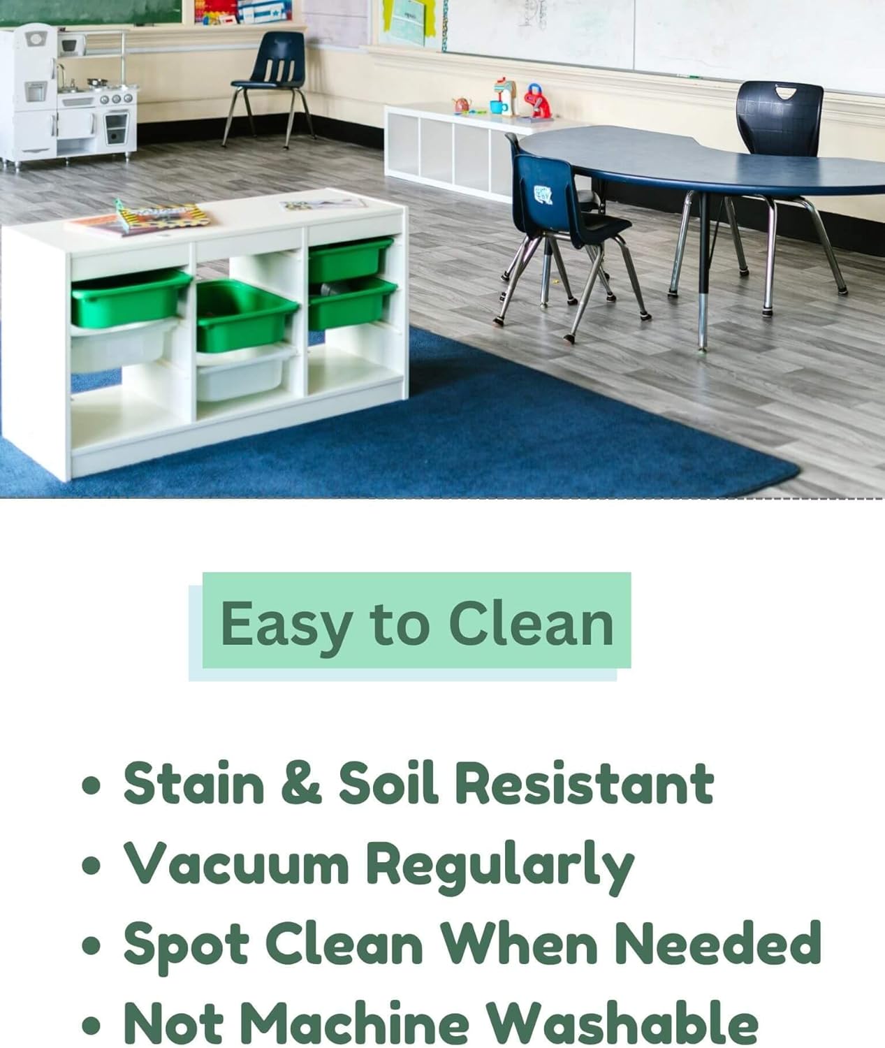 KOECKRITZ Soft and Colorful Kids Classroom Area Rugs (Passes Flammability Pill Test) Many Sizes and Bright Colors to Select from (8' x 10', Froggy)